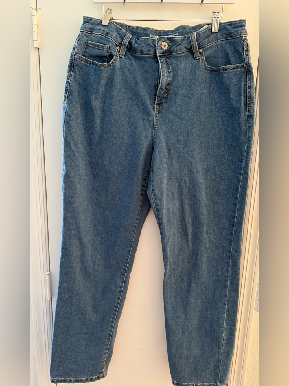 Style & Co. Straight Leg Jeans in Blue Wash
